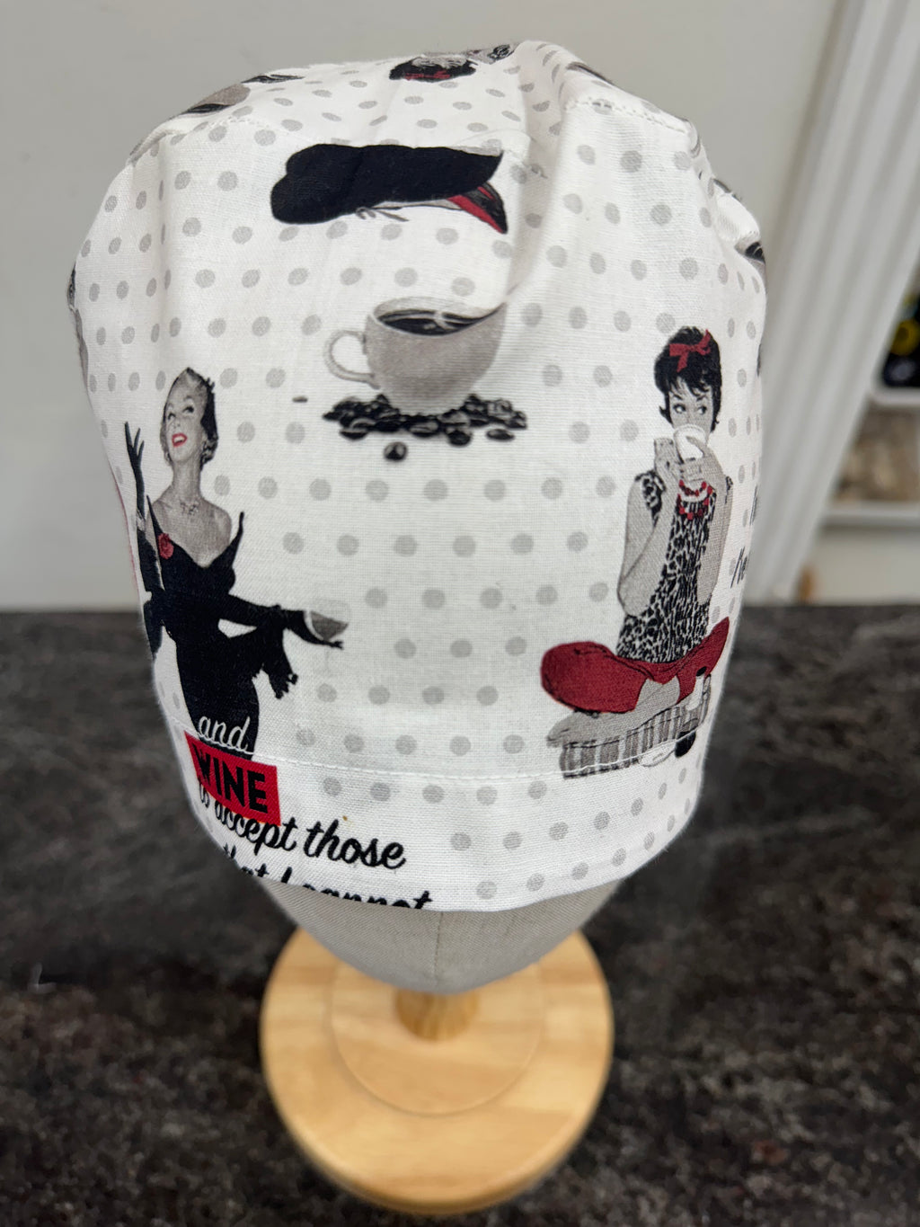 Wine and coffee European scrub cap