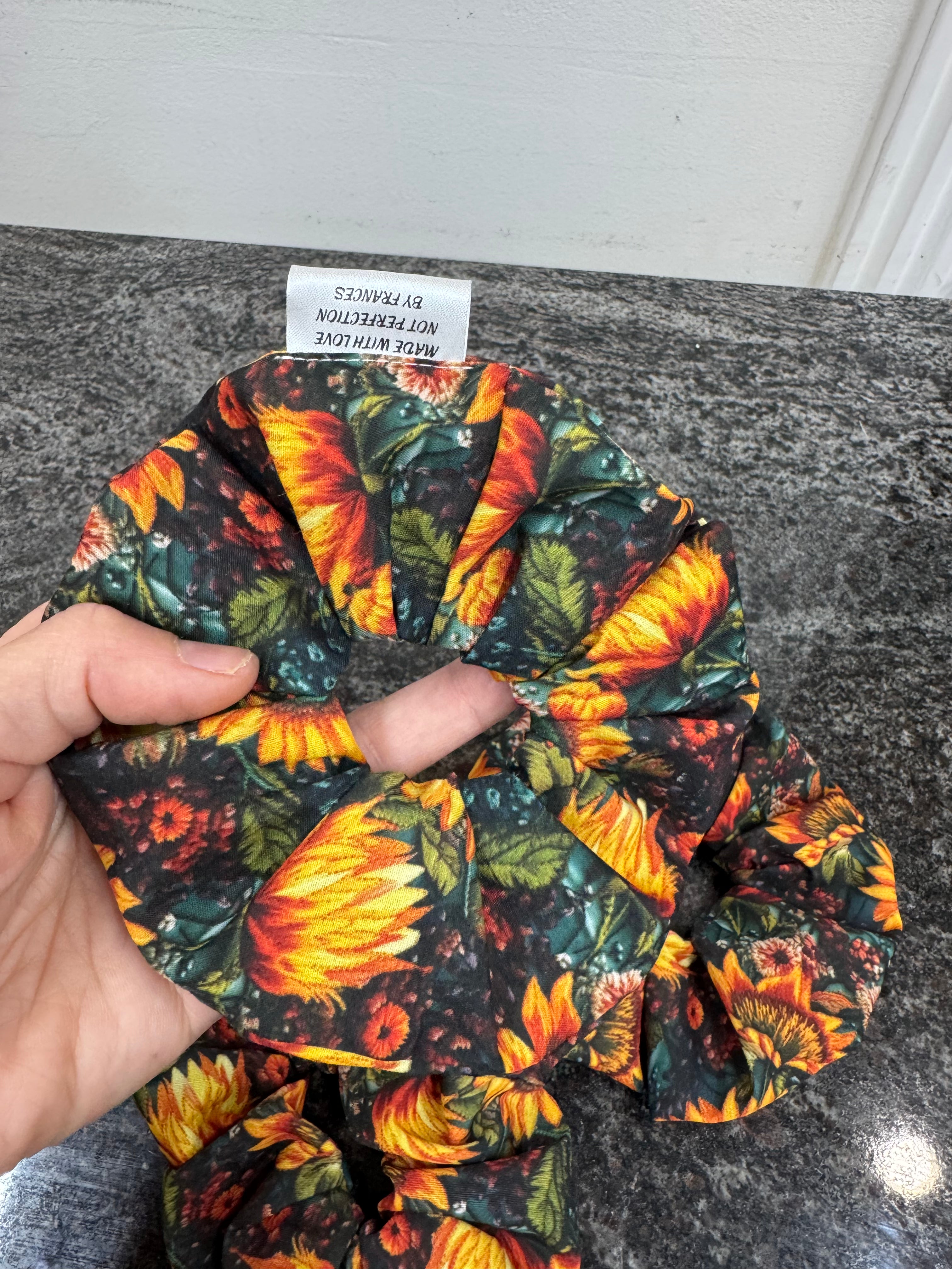 Sunflower scrunchies