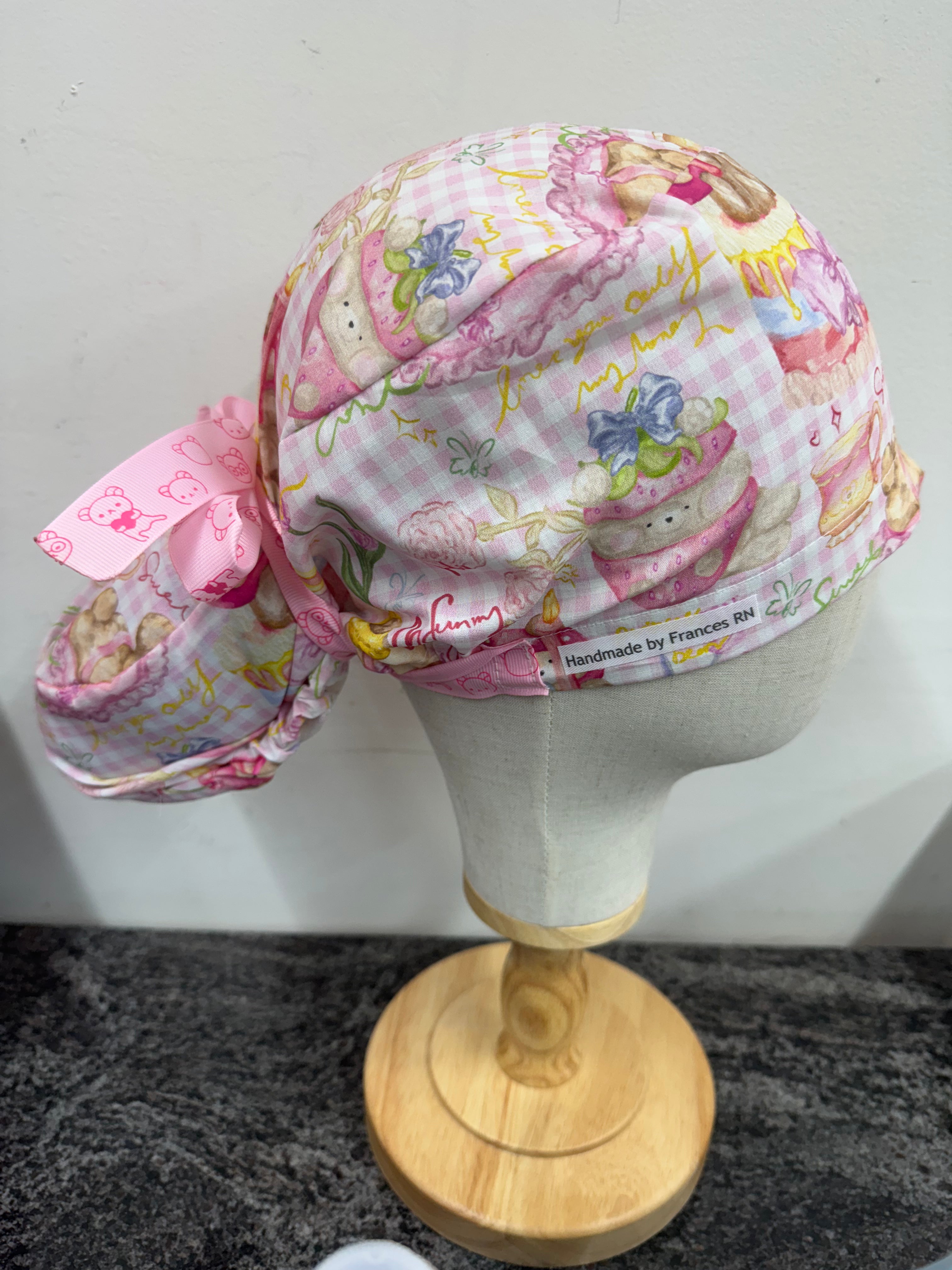 Bunny/bear pony tail scrub cap