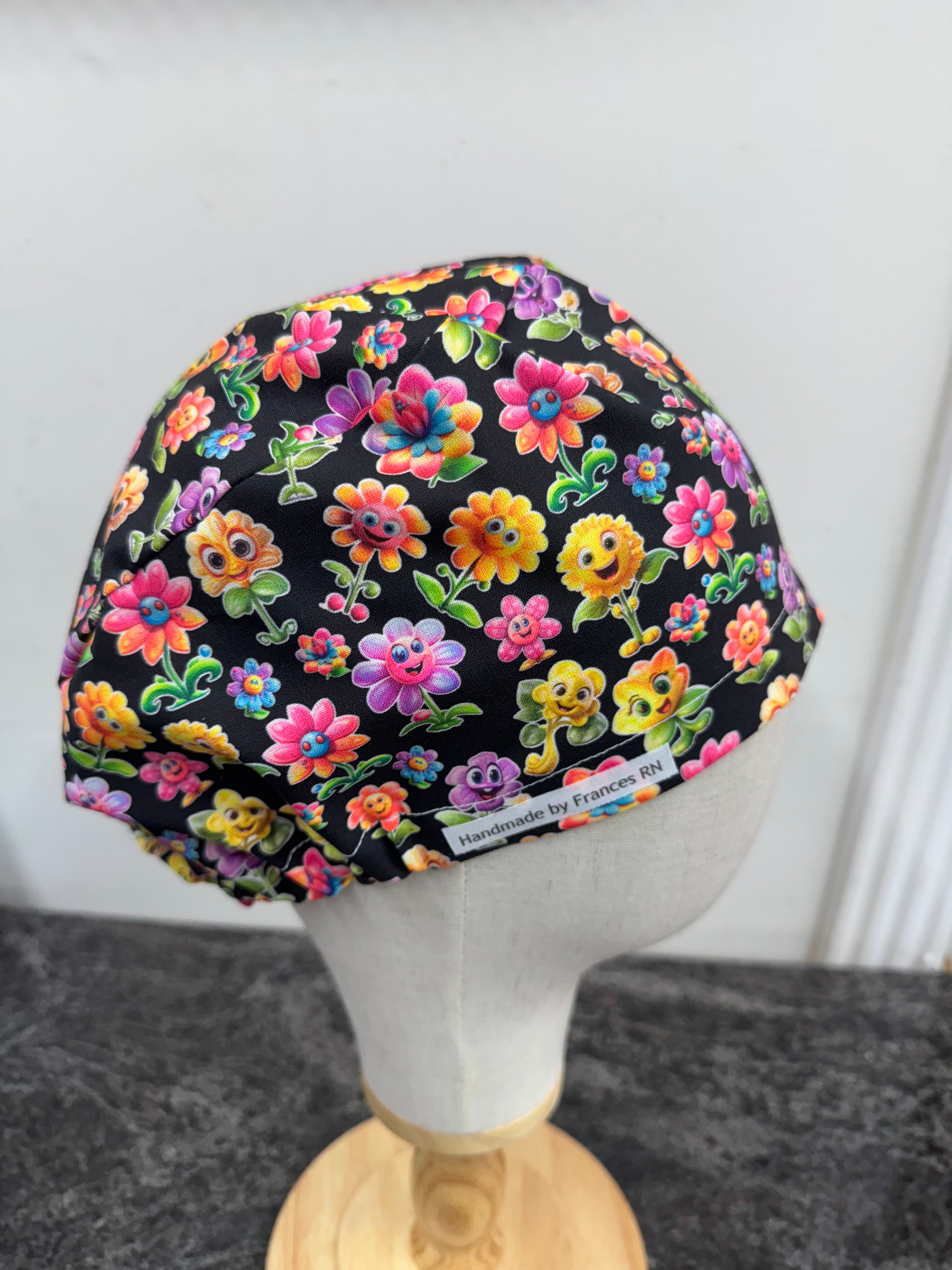 Cute flower scrub cap
