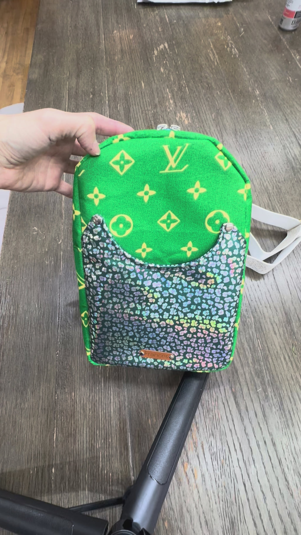 Green sling bag